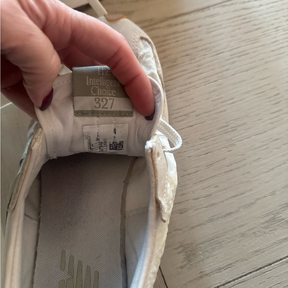 New Balance Women's Cream and Gray Sneakers - Picture 4 of 9